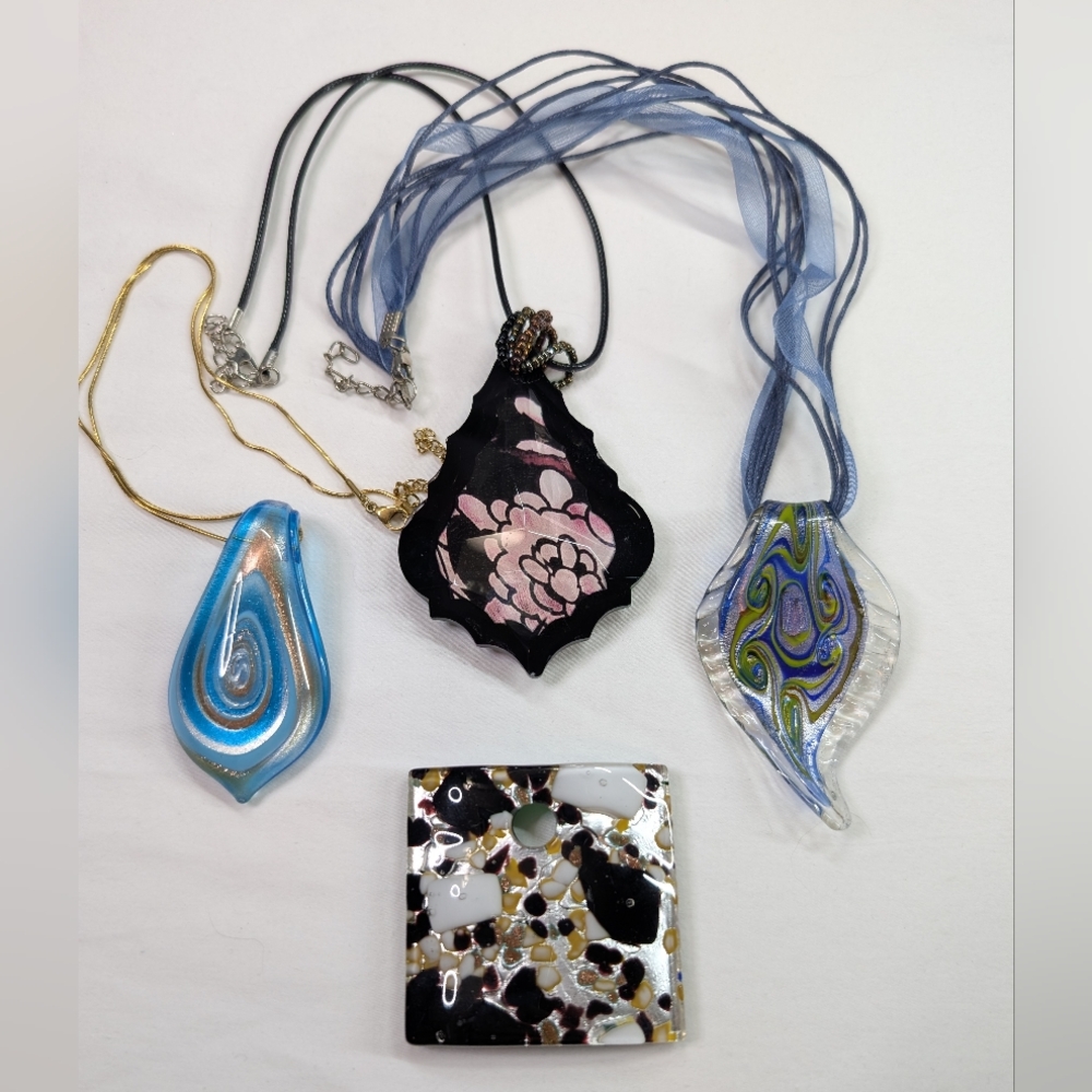 Grab Bag #30 Glass Pendants And Necklaces